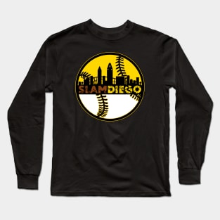 Slam Diego Baseball City Sunset 3 Long Sleeve T-Shirt